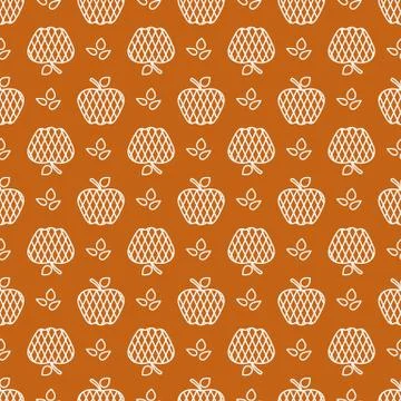 Seamless pattern with apples. Fruit background. Stock Illustration