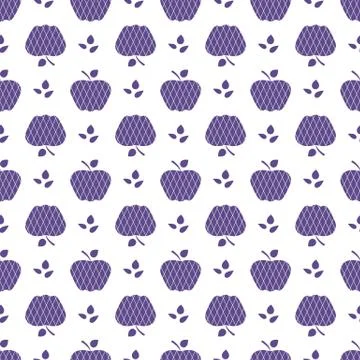 Seamless pattern with apples. Fruit background. Stock Illustration