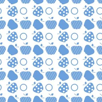 Seamless pattern with apples. Fruit background. Stock Illustration