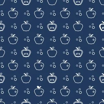 Seamless pattern with apples. Fruit background. 스톡 일러스트