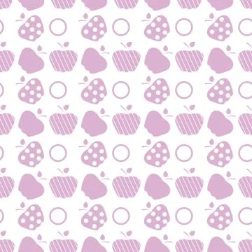 Seamless pattern with apples. Fruit background. 스톡 일러스트