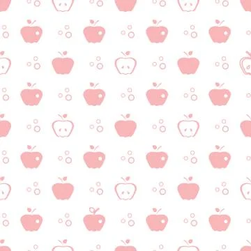 Seamless pattern with apples. Fruit background. Illustrazione stock