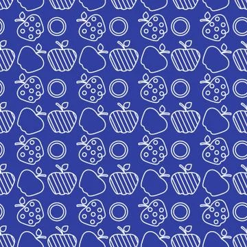 Seamless pattern with apples. Fruit background. イラスト素材
