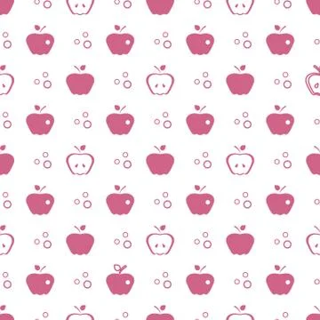 Seamless pattern with apples. Fruit background. イラスト素材