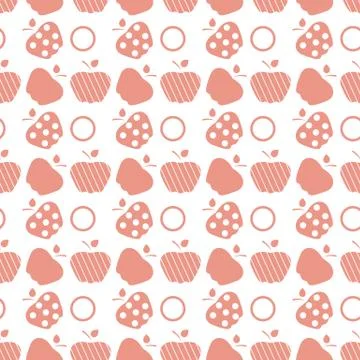 Seamless pattern with apples. Fruit background. 스톡 일러스트