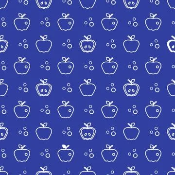 Seamless pattern with apples. Fruit background. 스톡 일러스트