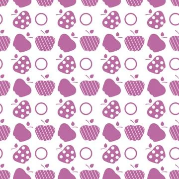 Seamless pattern with apples. Fruit background. 스톡 일러스트