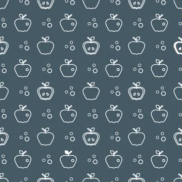 Seamless pattern with apples. Fruit background. 스톡 일러스트