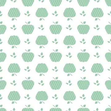 Seamless pattern with apples. Fruit background. Illustrazione stock