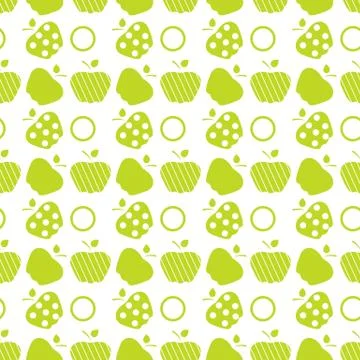 Seamless pattern with apples. Fruit background. Stock Illustration