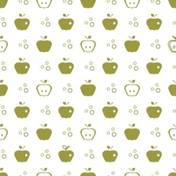 Seamless pattern with apples. Fruit background. Illustrazione stock