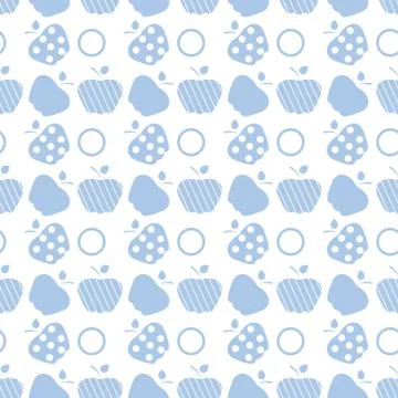 Seamless pattern with apples. Fruit background. イラスト素材
