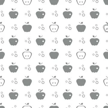 Seamless pattern with apples. Fruit background. Stock Illustration