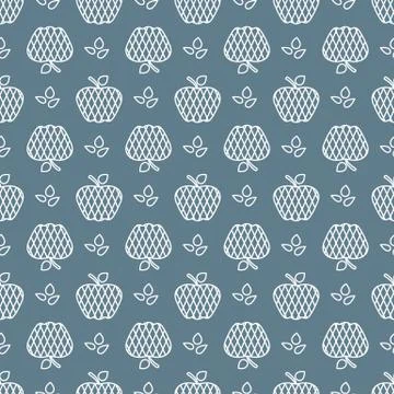 Seamless pattern with apples. Fruit background. イラスト素材