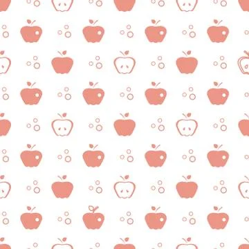 Seamless pattern with apples. Fruit background. Stock Illustration