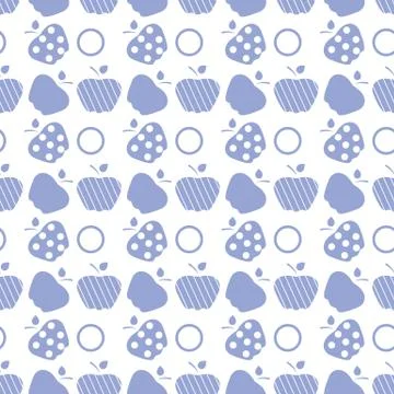 Seamless pattern with apples. Fruit background. Stock Illustration