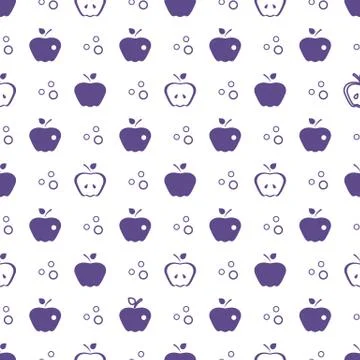 Seamless pattern with apples. Fruit background. Stock Illustration