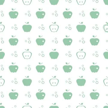 Seamless pattern with apples. Fruit background. Illustrazione stock