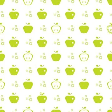 Seamless pattern with apples. Fruit background. Illustrazione stock