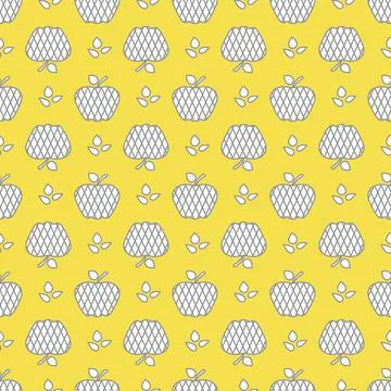 Seamless pattern with apples. Fruit background. イラスト素材