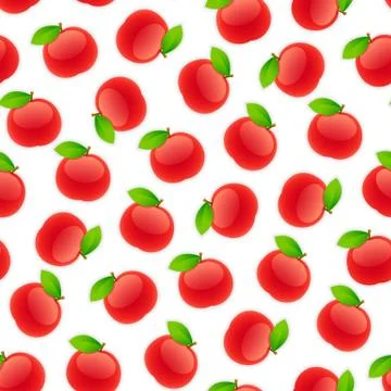 Seamless Pattern with Apples Stock Illustration