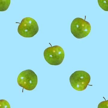 Seamless pattern a apples Stock Illustration