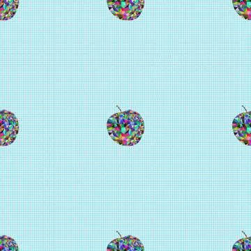 Seamless pattern a apples Stock Illustration