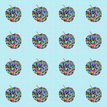 Seamless pattern a apples Stock Illustration