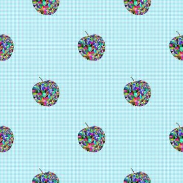 Seamless pattern a apples Stock Illustration
