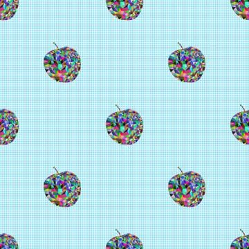 Seamless pattern a apples Stock Illustration