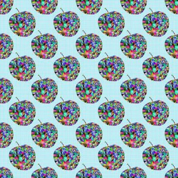 Seamless pattern a apples Stock Illustration
