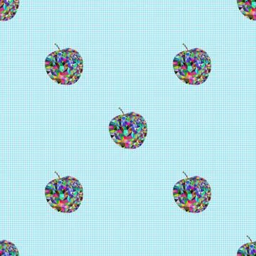 Seamless pattern a apples Stock Illustration