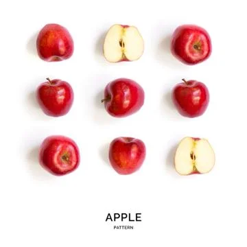 Seamless pattern with apples. Tropical abstract background. Foto stock