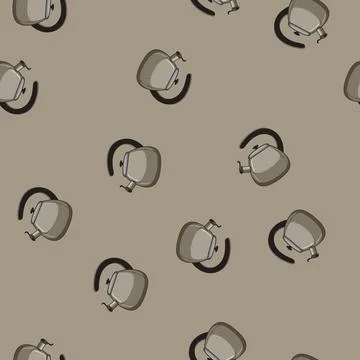 Seamless pattern appliance kettle kitchen cartoon vector Illustrazione stock