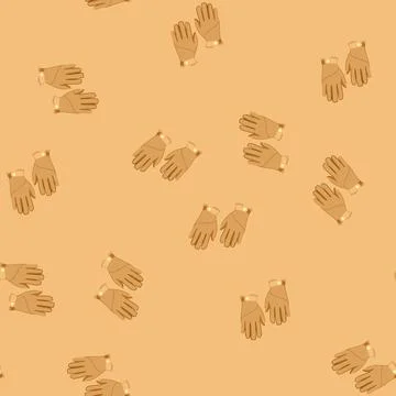 Seamless pattern appliance leather gloves cartoon vector Illustrazione stock