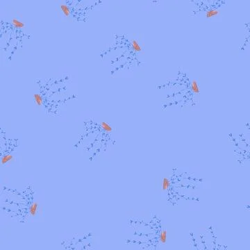 Seamless pattern aquatic aquarium plant cartoon vector 스톡 일러스트