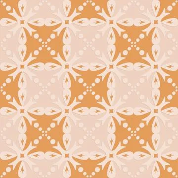 Seamless pattern in arabic background style, ornate beige yellow orange backg Illustrazione stock