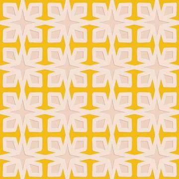 Seamless pattern in arabic background style, ornate beige yellow orange backg Illustrazione stock
