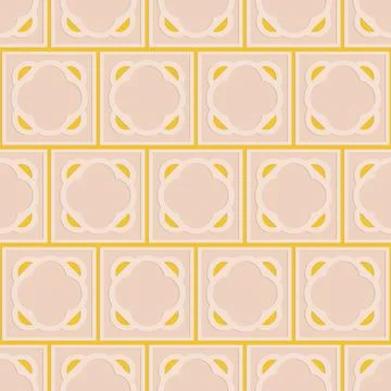 Seamless pattern in arabic background style, ornate beige yellow orange backg Illustrazione stock