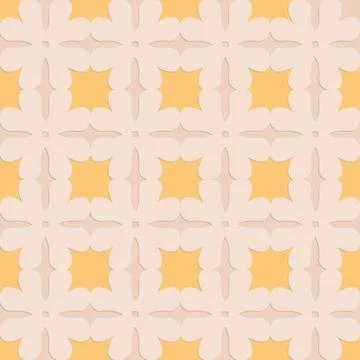 Seamless pattern in arabic background yellow orange background for design, ve Illustrazione stock