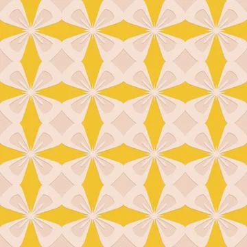 Seamless pattern in arabic beige yellow orange background for design, illus.. Stock Illustration