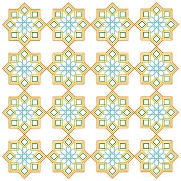 Seamless pattern with arabic geometric ornament. illustration of religious Stock Illustration