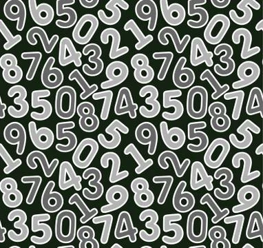 Seamless pattern with arabic numbers for school Illustrazione stock