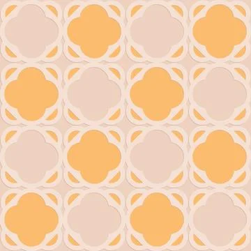 Seamless pattern in arabic style, ornate beige yellow orange background for d Illustrazione stock