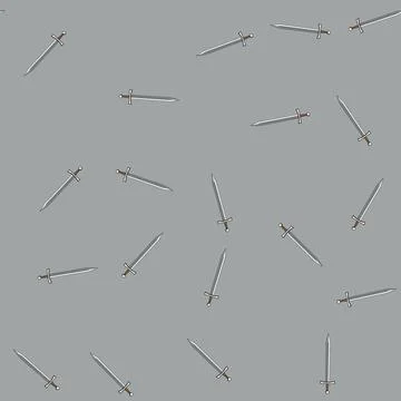 Seamless pattern archaeology viking sword cartoon vector Stock Illustration