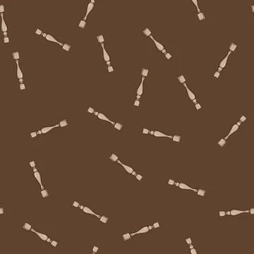 Seamless pattern architecture balustrade wooden cartoon vector Illustrazione stock
