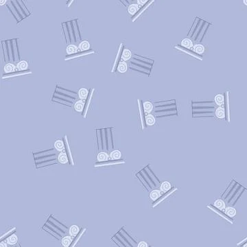 Seamless pattern architecture column ancient cartoon vector Illustrazione stock