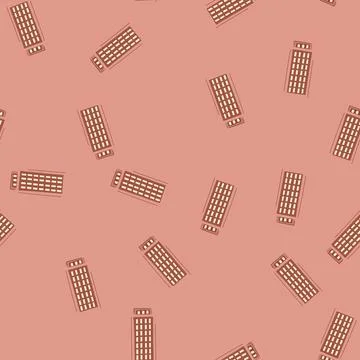 Seamless pattern architecture skyscraper cartoon vector Illustrazione stock