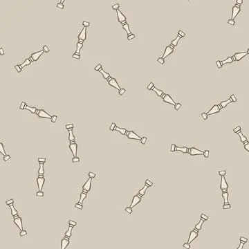 Seamless pattern architecture stone balustrade cartoon vector Stock Illustration