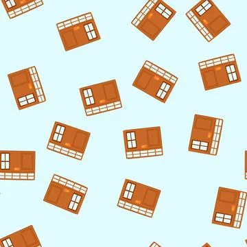 Seamless pattern archway door house entrance cartoon vector Illustrazione stock